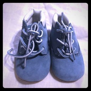 Timberland baby blue crib shoes size 0